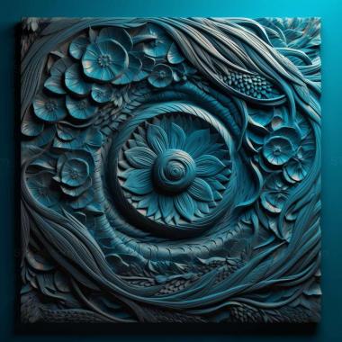 Patterns and decorations stl blue 4 3d model